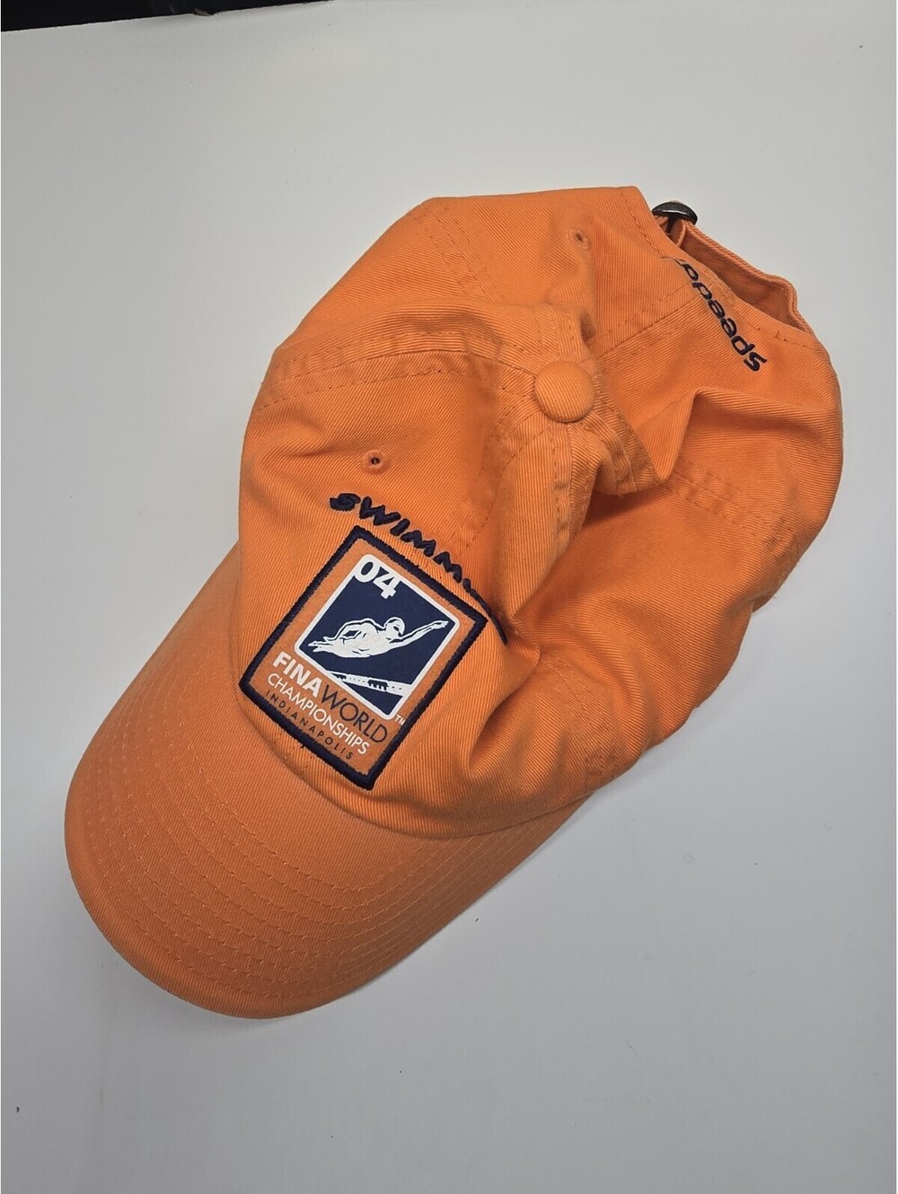 2004 FINA World Championships Indianapolis Orange Strapback Hat Main Gate OSFA